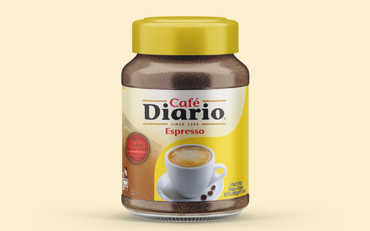 Cafe Diario Espresso coffee bag mockup