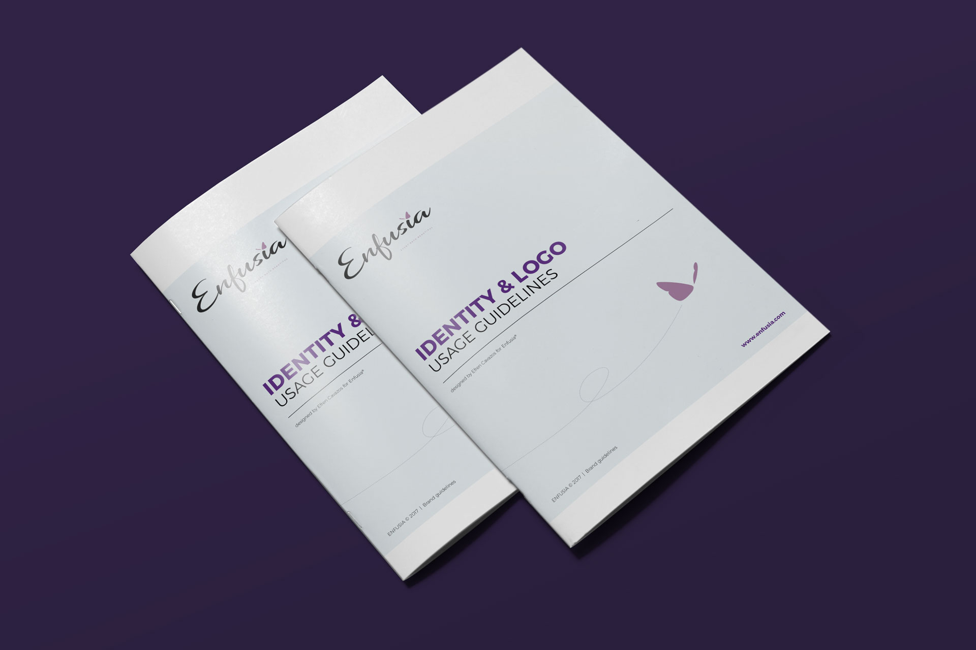 Enfusia lotion and bath products packaging close-up