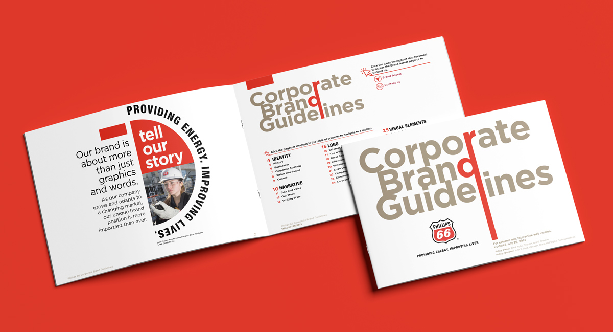 Phillips 66 brand guidelines spread