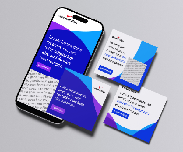 Mobile ad campaign mockup