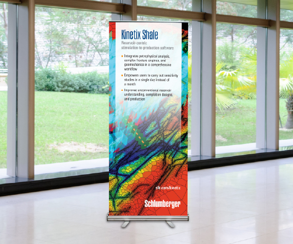 SLB trade show pop-up banner