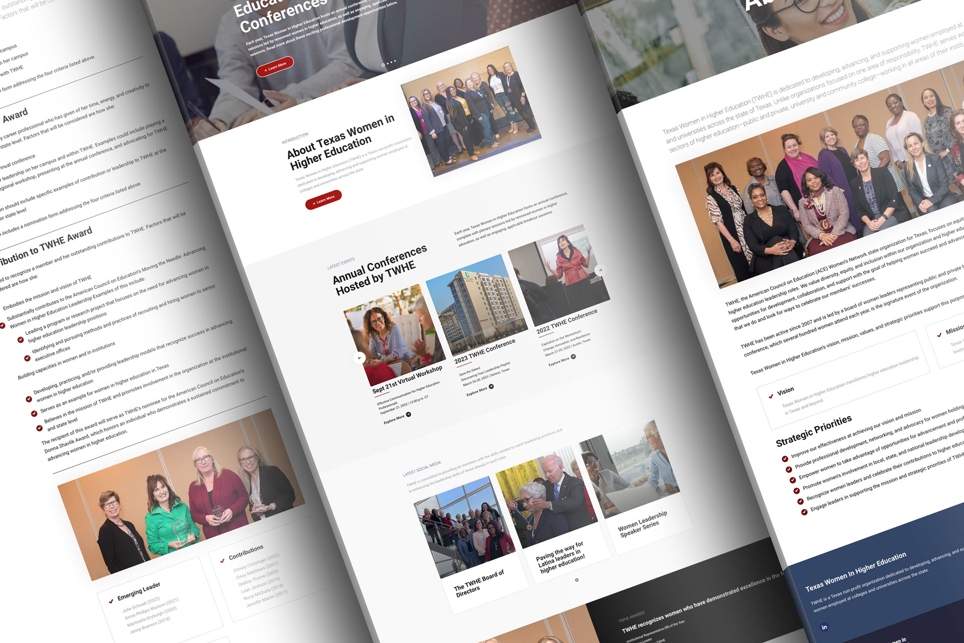 TWHE responsive site mockup on devices