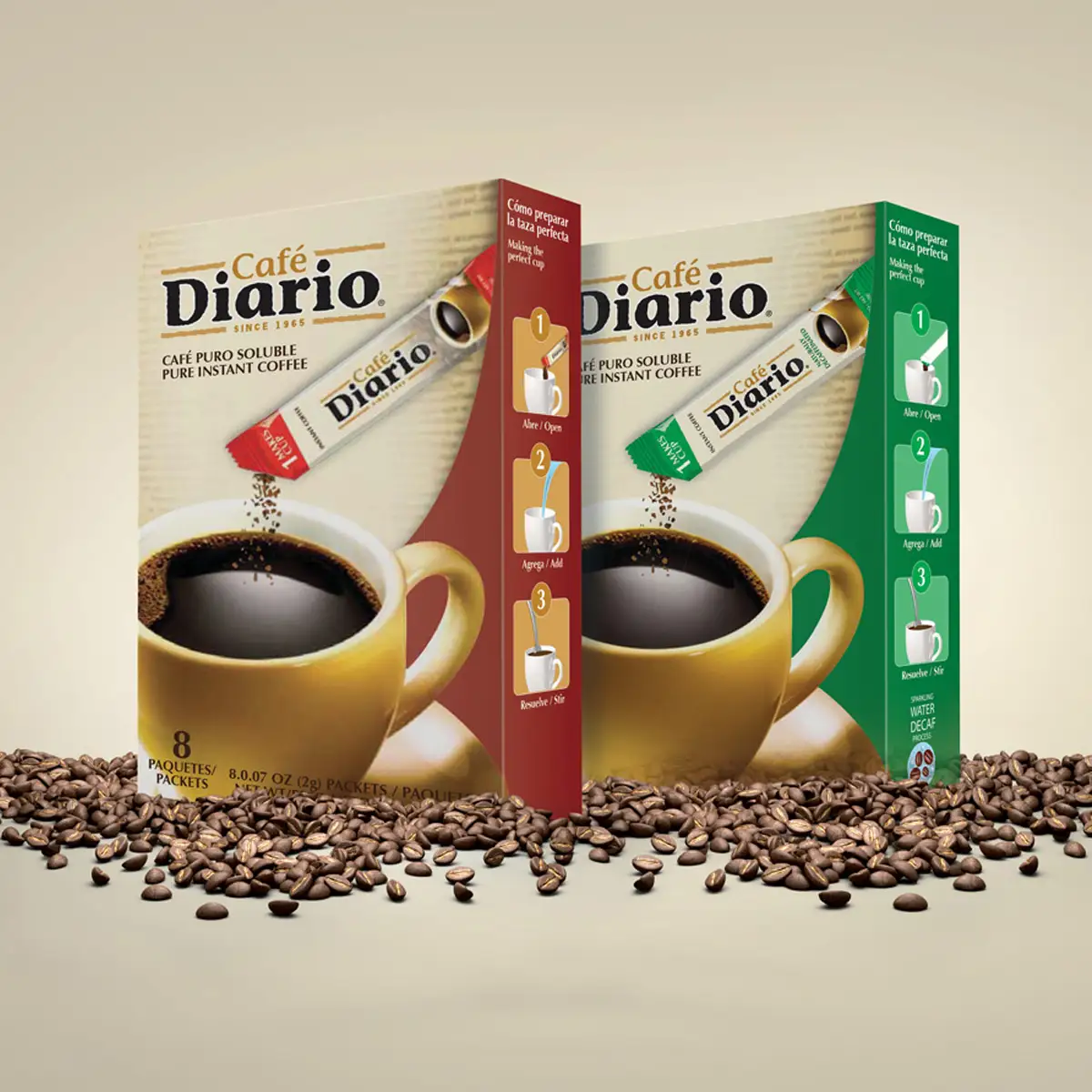 Café Diario boxed packaging