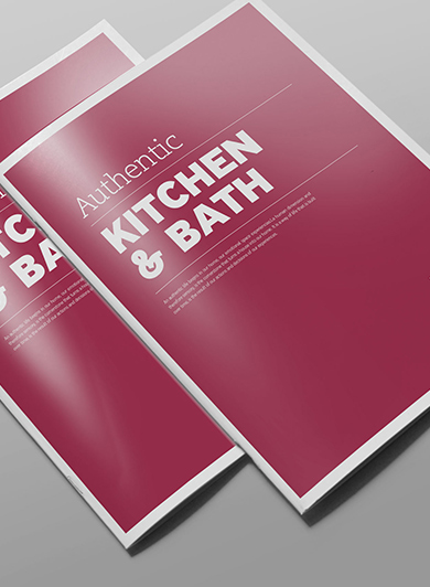 Silestone Kitchen and Bath brochure showing front cover design